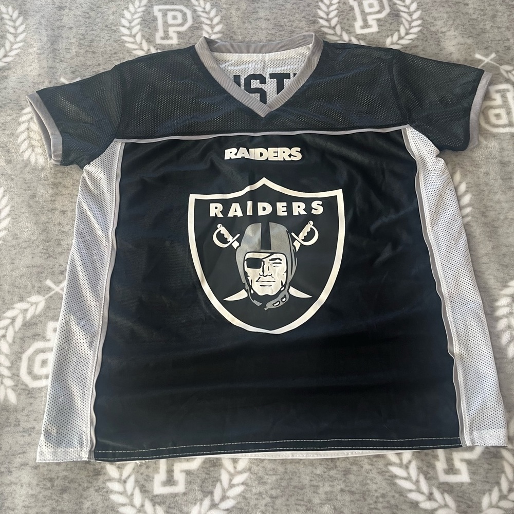 NFL Flag Football Jersey Reversible‎ Las Vegas Raiders Dustin Black Silver Youth